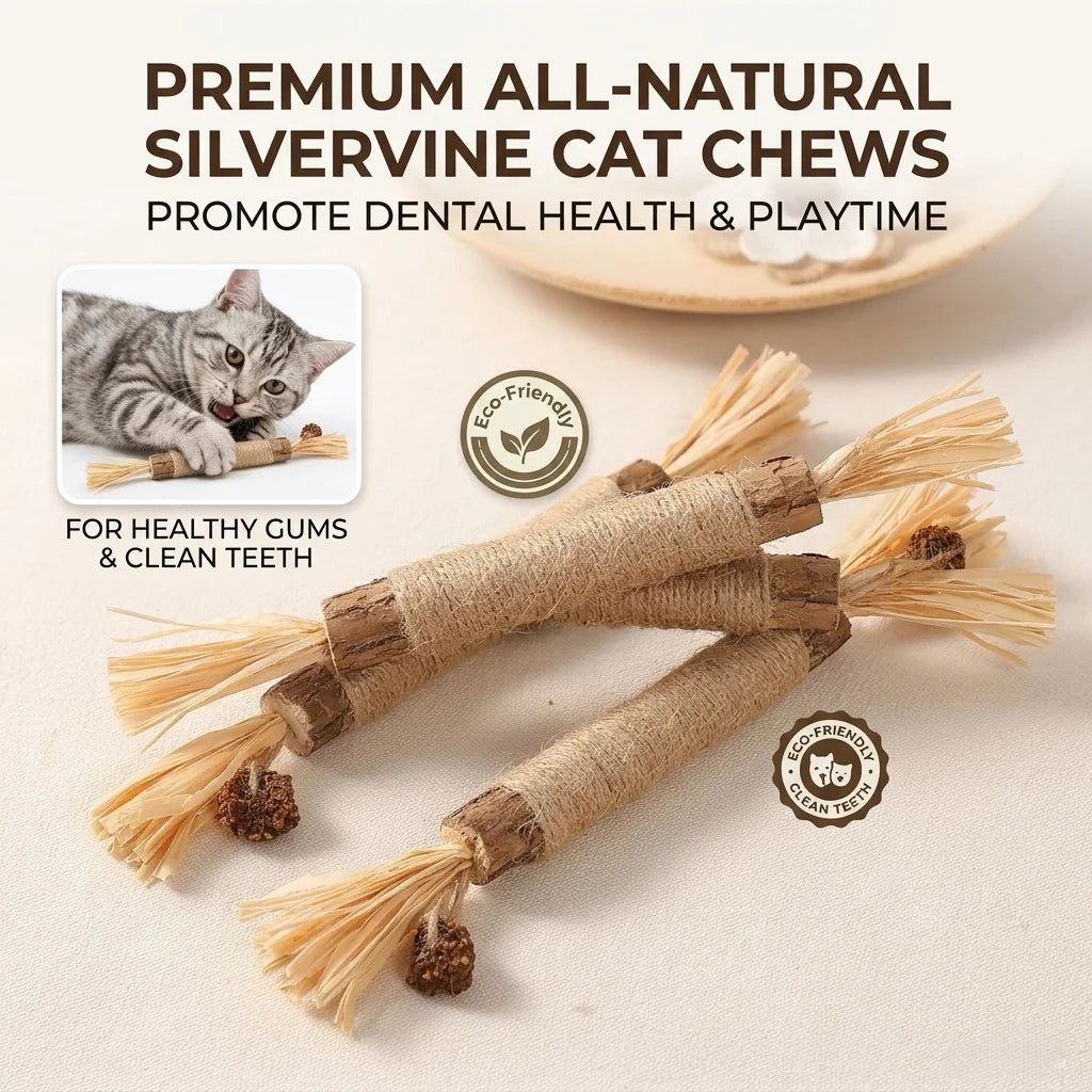 Stick Cat Toys Teeth Cleaning Wood Raffia Sisal Relax Toy Accessories Cat Sticks Self Entertainment Pet Supplies Pet Cat Toy