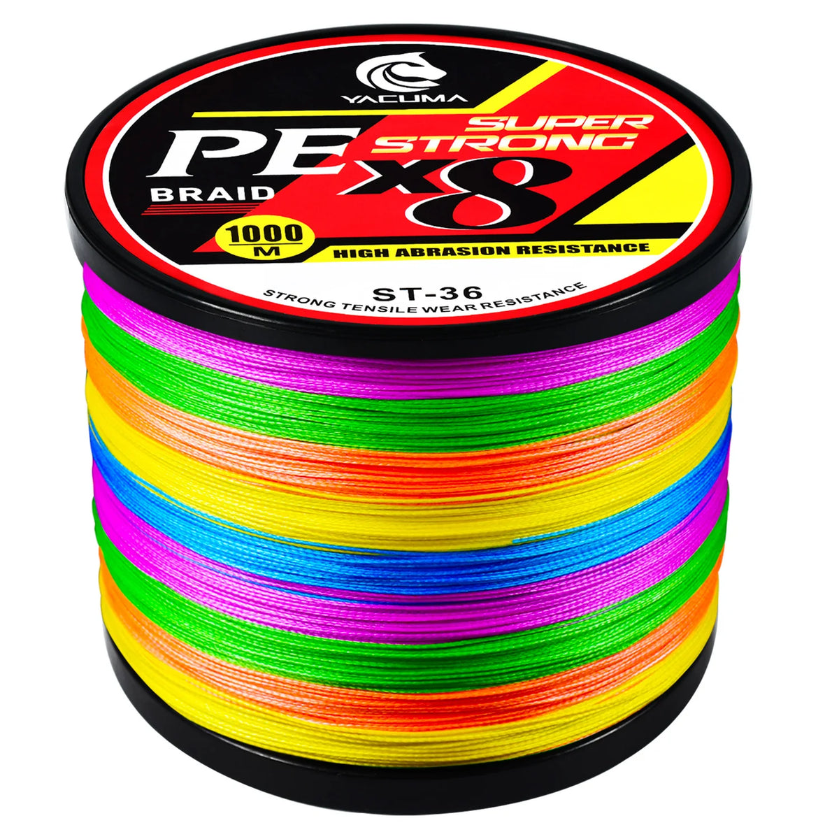 YACUMA X8 1000M Multicolor Braided Fishing Line 20LB-118LB Wear