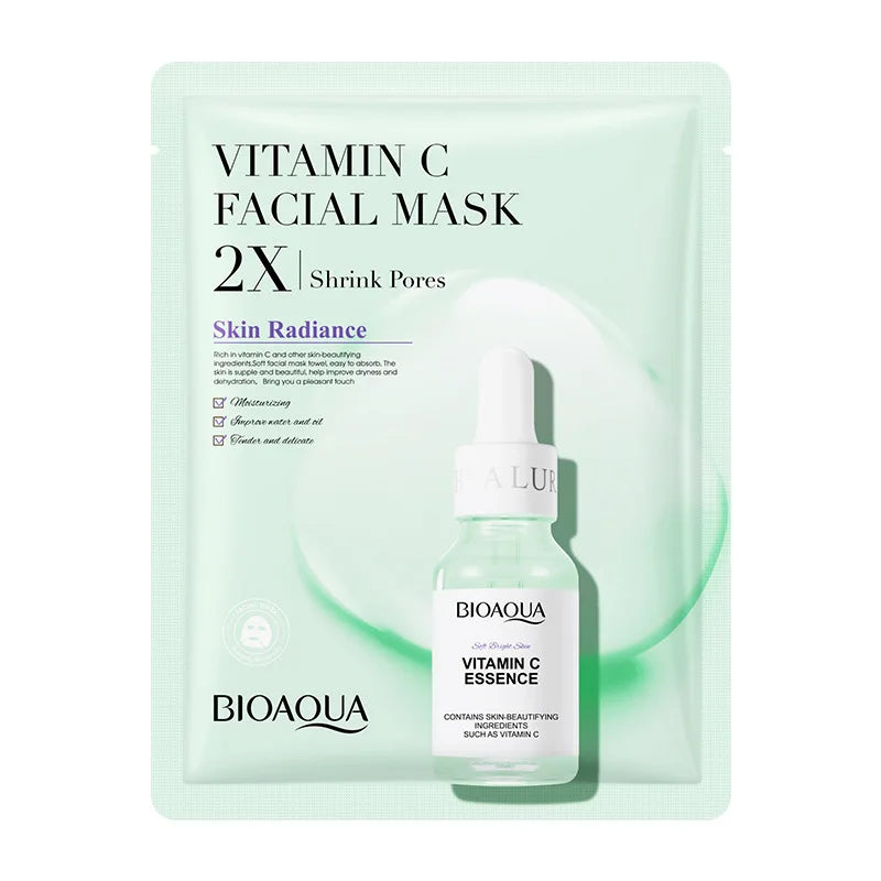 20Pcs Face Mask Sets Fresh Fruit Face Care Sheet Masks Hydrating Anti-aging Oil Control Acne Treatment Facial Mask Skin Care Set