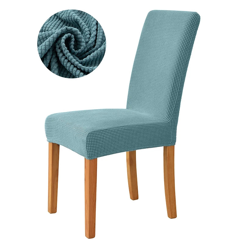 Elastic Dining Chair Cover Stretch Seat Slipcover Jacquard Spandex Protector Case for Kitchen Chair Seat Home Hotel Banquet