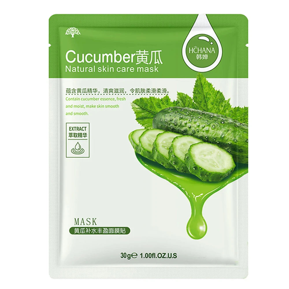 10pcs Sheet Mask Skin Care Plant Facial Mask Moisturizing Oil Control Face Care Masks Shrink Pores Beauty Health Face Patches