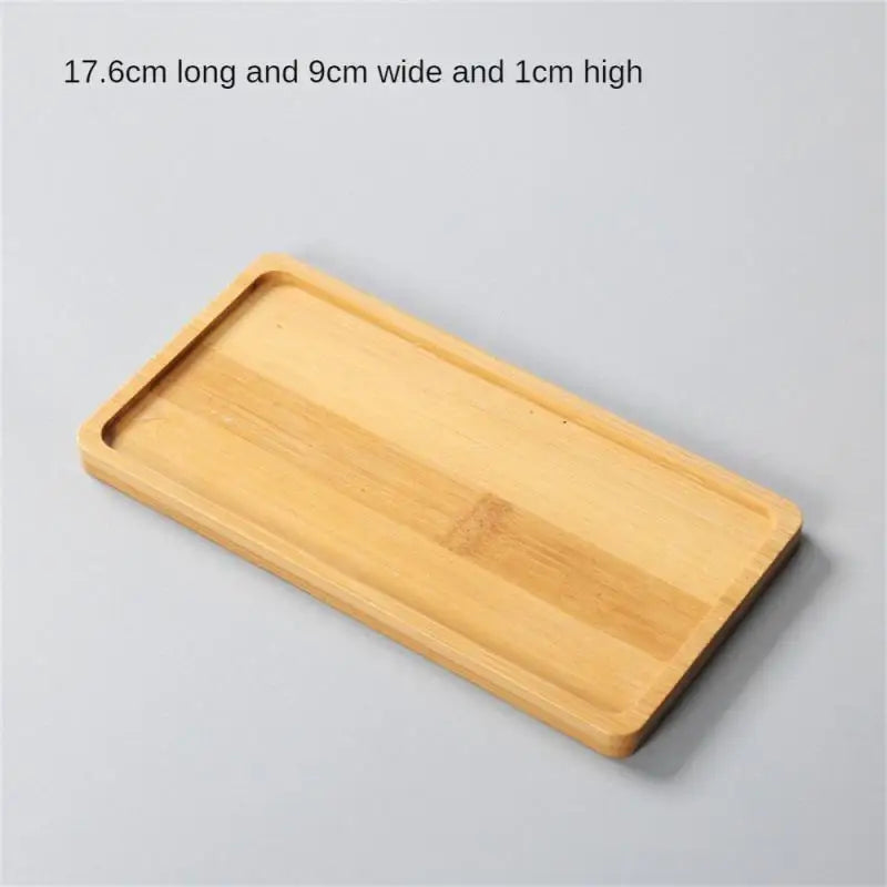 17 Style Bamboo Tray Wood Saucer Flower Pot Tray Cup Pad Coaster Plate Kitchen Decorative Plate Creative Coaster bandeja 화분받침대