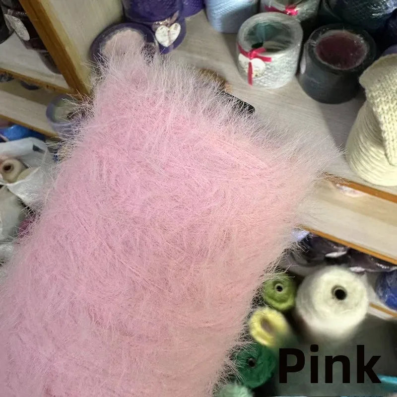 Long Hair  Fur Yarn 500g Simulation Smooth Soft Non Shedding Woolen Sweater Hat Yarn for Hand Knitting Winter Fashion