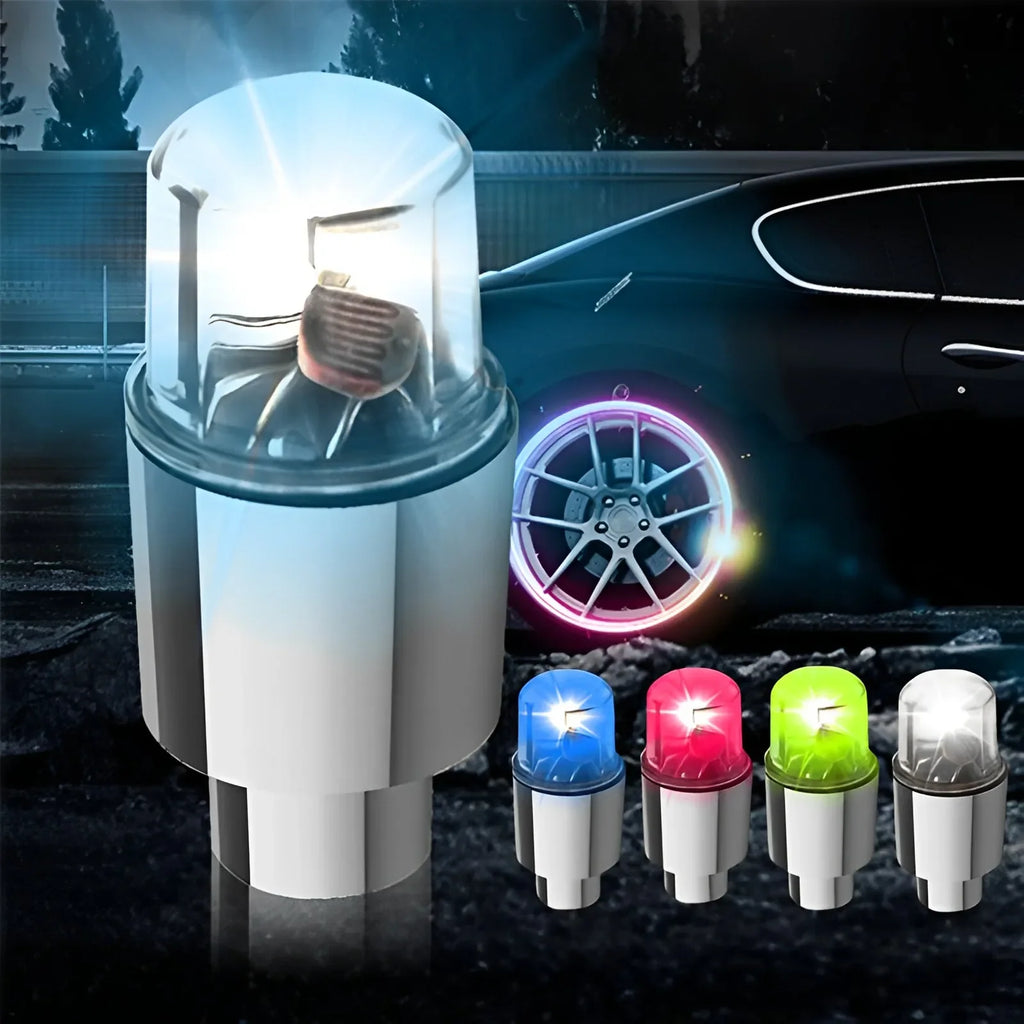 LED Tire Valve Cap Lights for Cars and Bikes