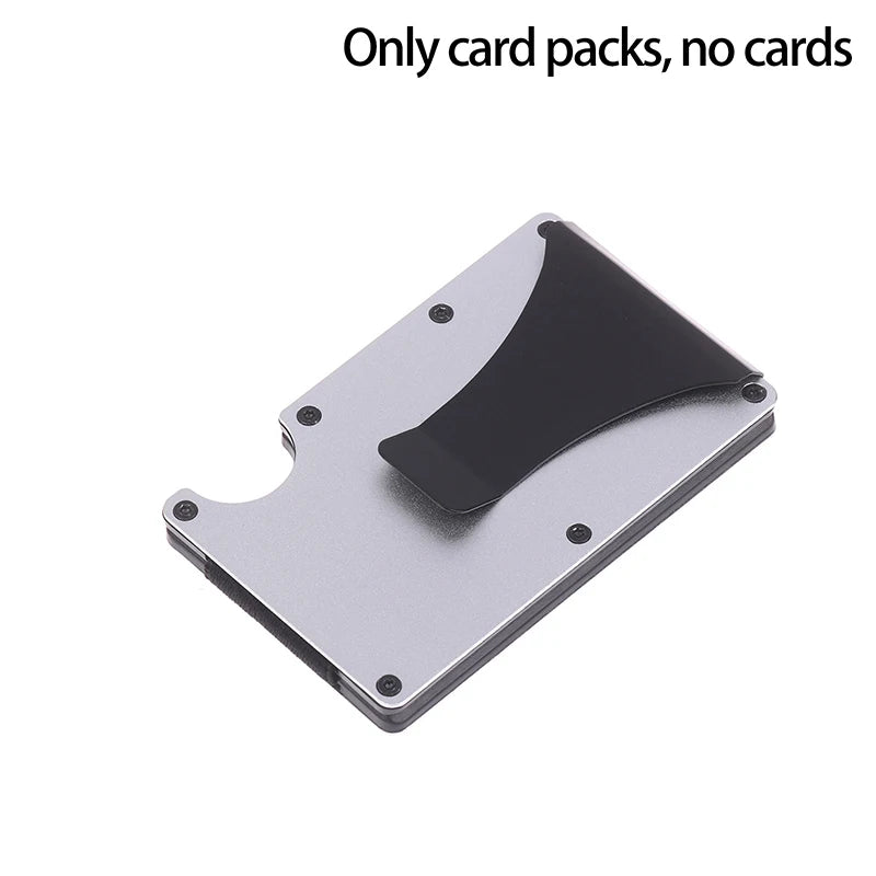 RFID Minimalist Wallet Men Women Slim Credit Card Holder With Money Clip Anti Theft Design For Commuting BusinessGood Quality