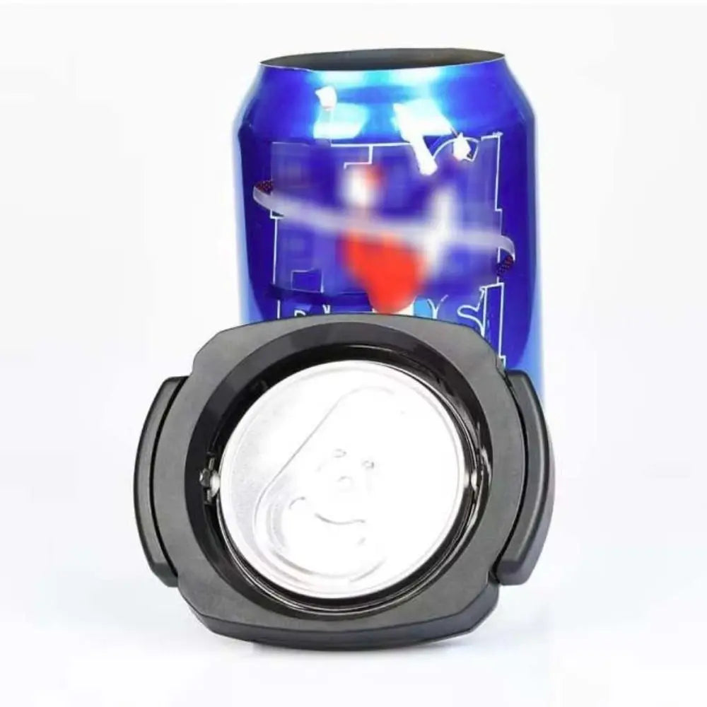 Beverage Top Cutter 2 in 1 Multifunctional Can Opener Non-slip Effortless Bottle Opener Quick Black Corkscrew Bar