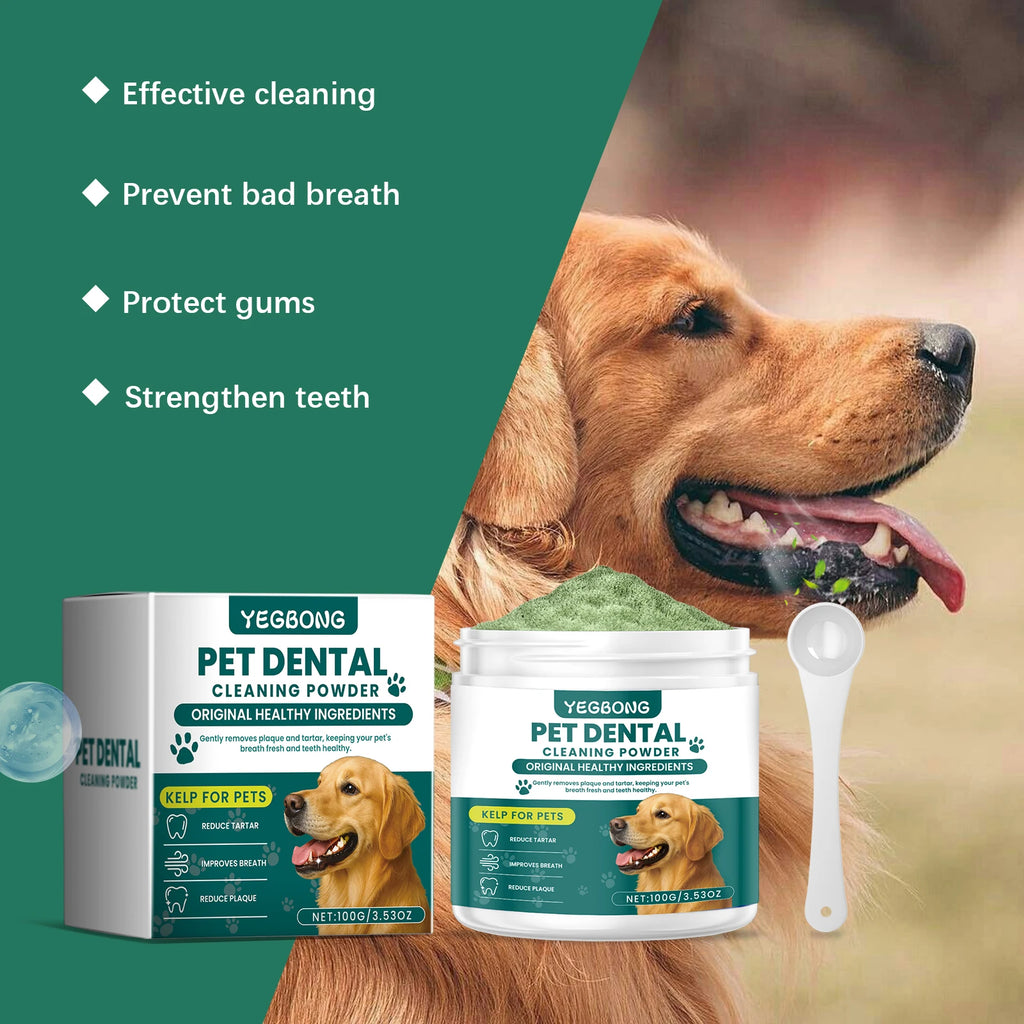 Dog Teeth Cleaning Powder, Freshens Breath