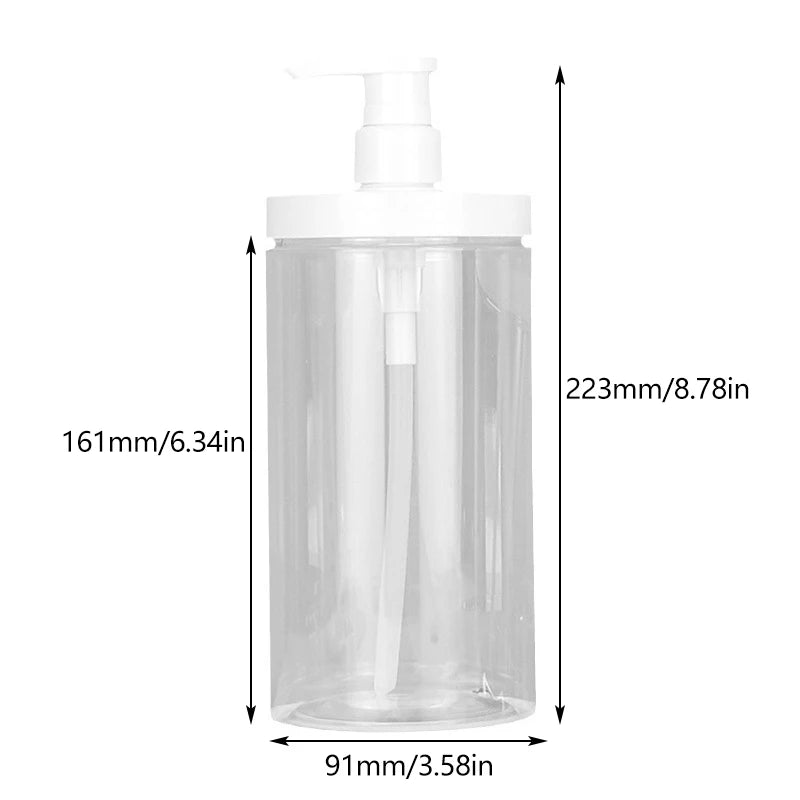 PET Lotion Pump Bottle Large Capacity Empty Shampoo Sub-bottling Plastic Pump Head Shower Cosmetic Container Travel Accessories