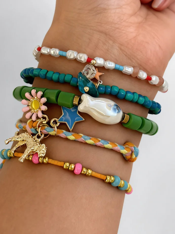 Y2K Style Stacking Bracelet Set