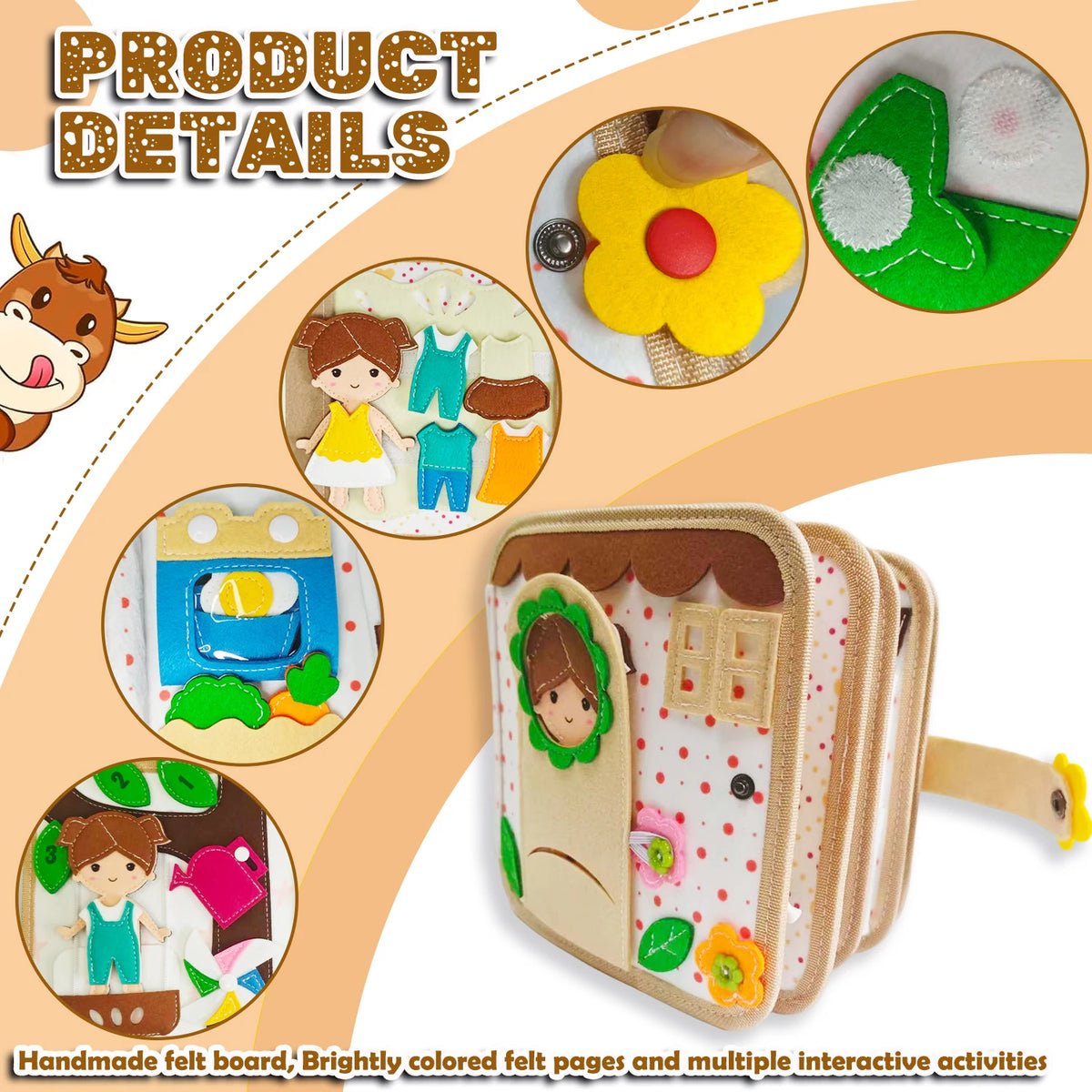 Children's baby Early Education Intelligence Learning baby Toys Felt
