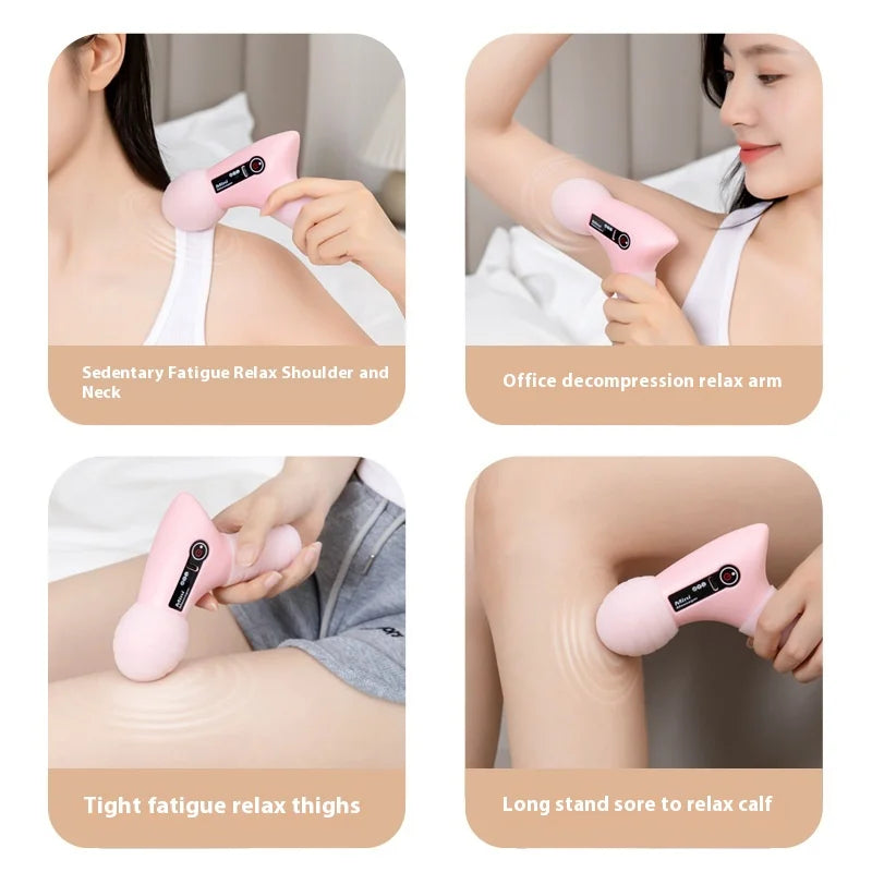 Mini Massage Gun with LCD Screen and 6 Heads