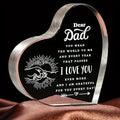 Engraved Dad Heart - Sentimental Paperweight Gift for All