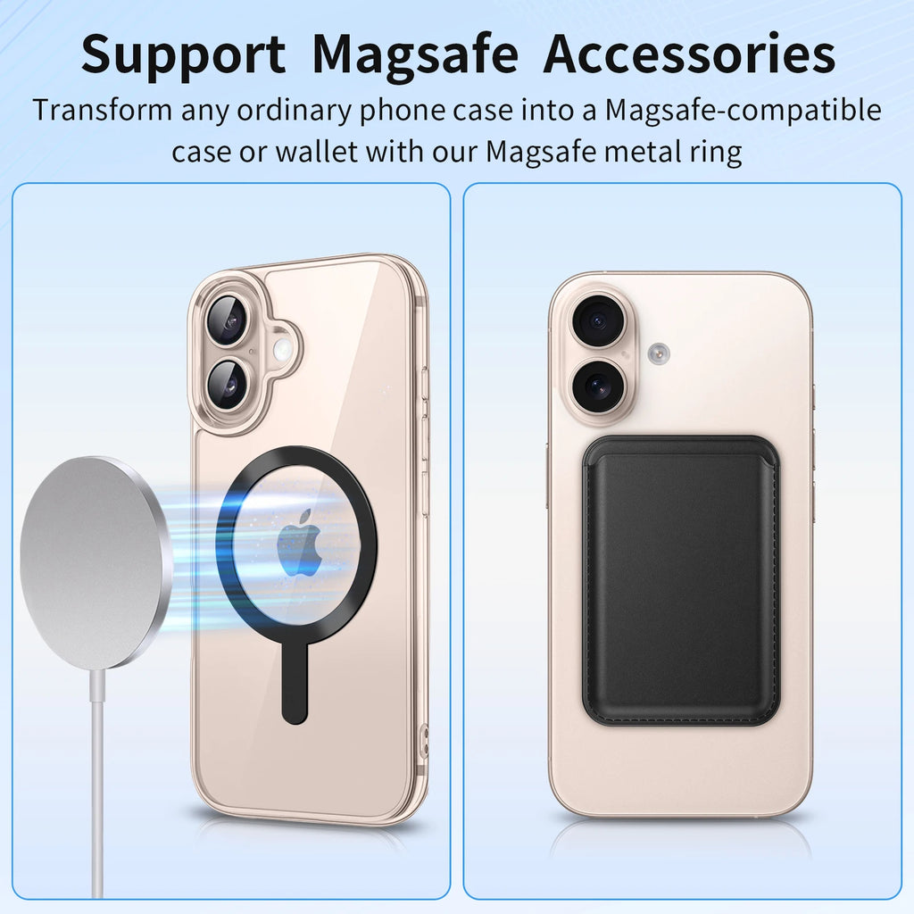 4pcs/3pcs/1pc/lot Metal Ring Plate For Magsafe Sheet Sticker iron Ring For iPhone 14 15 Magnetic Phone Holder Wireless Charger