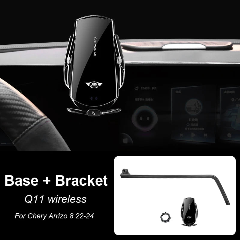 Car Phone Holder For Chery Arrizo 8 2022-2024 Car Screen Phone Holder Wireless Charger Navigation Modification Interior