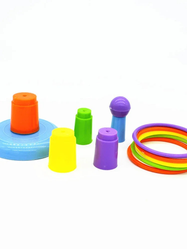 Parrot Bird Parrot Bite Chewing Toy Pet Bird Swing Ball Standing Toy Plastic Rings Training Intelligence Toy Ferrule Decor