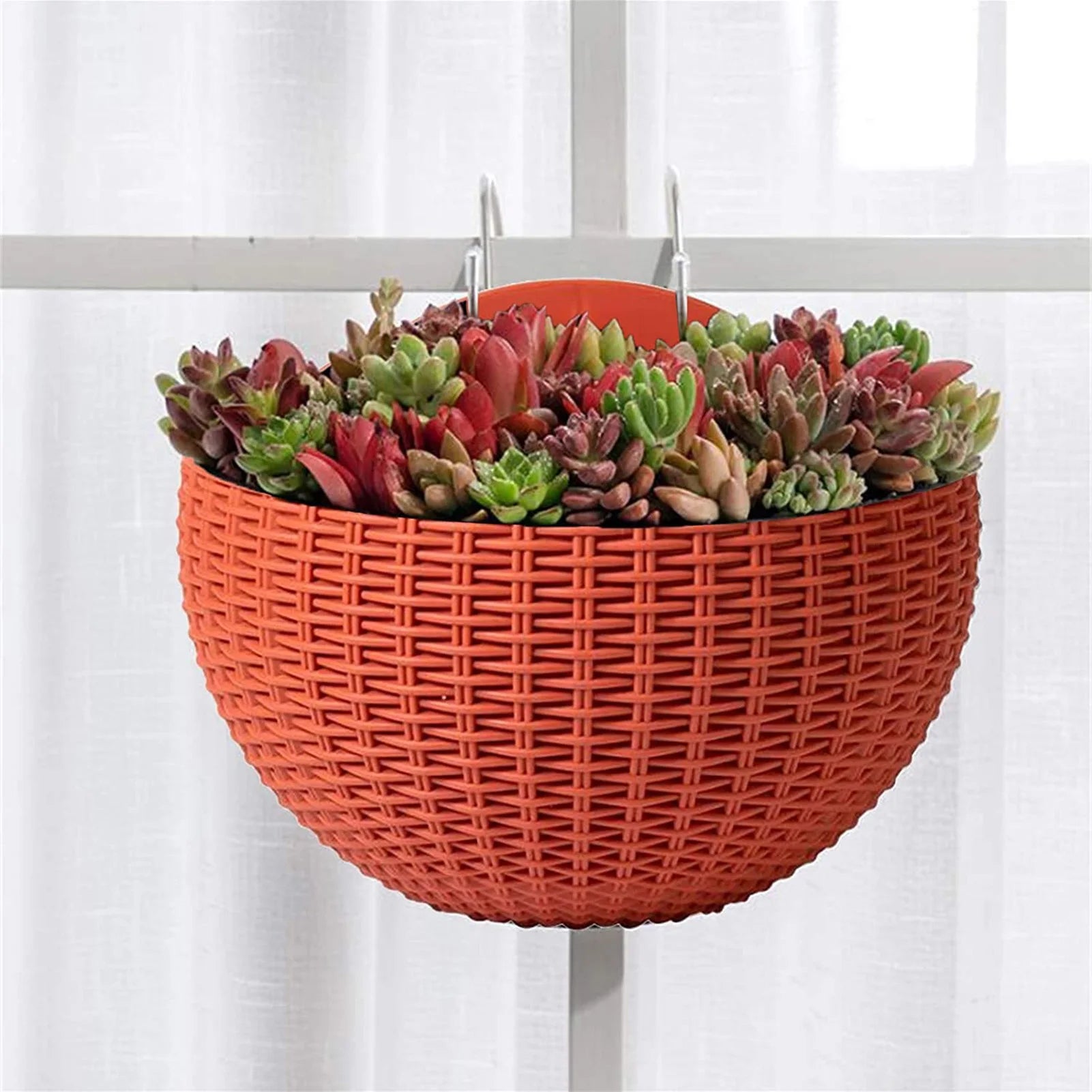 Flower Pot Exquisite Wall-mounted Plastic Wall Hanging Basket Flowerpot for Outdoor Garden Balcony Planter Bucket Home Decor New