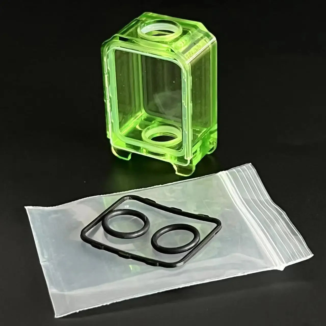 Colorful Aluminum/Acrylic 39mmx26mmx16.5mm Desk Organizer Box BORO with Glass Cover Billet Storage O Rings Holders Accessories