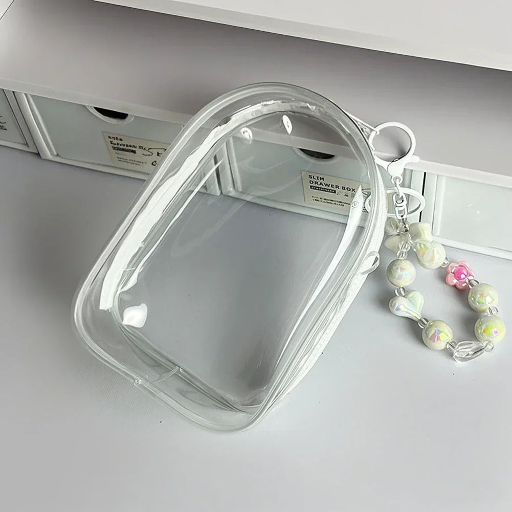2025 New For 17cm Labubu V2 V3 15cm PVC Storage Bag Dolls Display Bag Cotton Doll Outfit Crossbody Pain Bag Home Organization