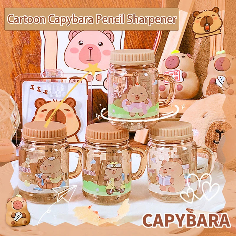 Kawaii Portable Capybara Pencil Sharpener Creative Cartoon Pencil Sharpener