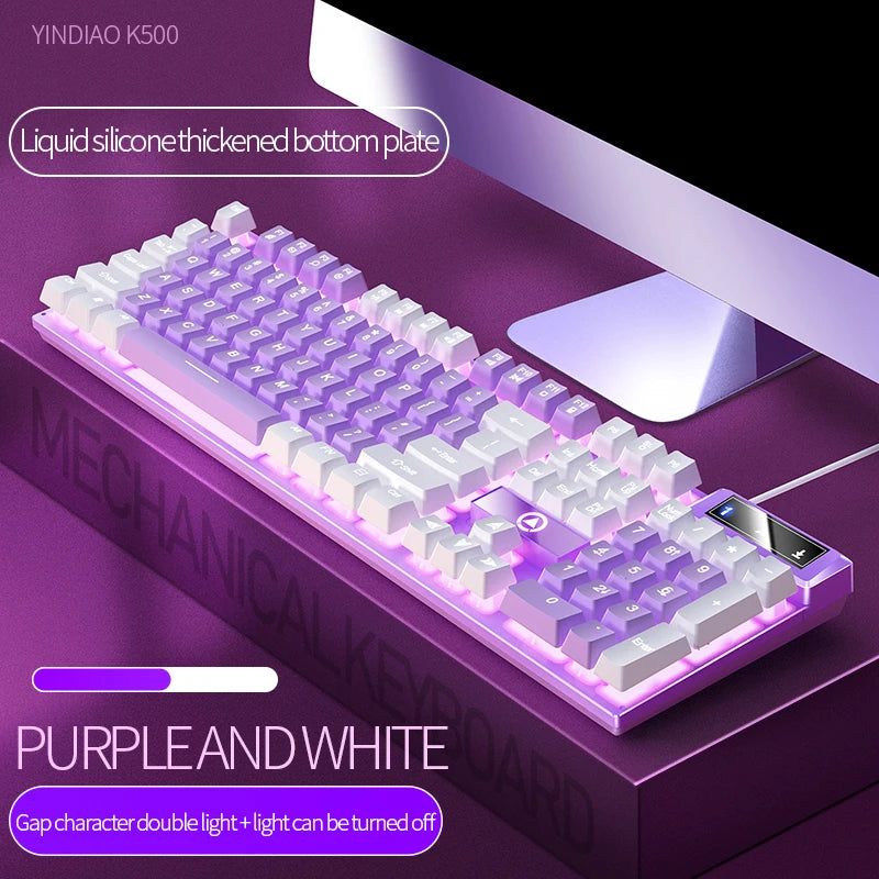 104 Keys Gaming Keyboard Wired Keyboard Color Matching Backlit