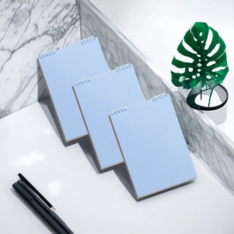 1pc Blue Plastic Ring Binder Loose Leaf Notebook with 1 Inch Rings
