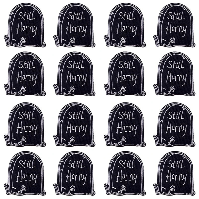 Prajna Wholesale 10PCS Punk Skull Patch For Clothing Skeleton Patches On Clothes DIY Fusible Patch Applqiues Embroidered Pacthes