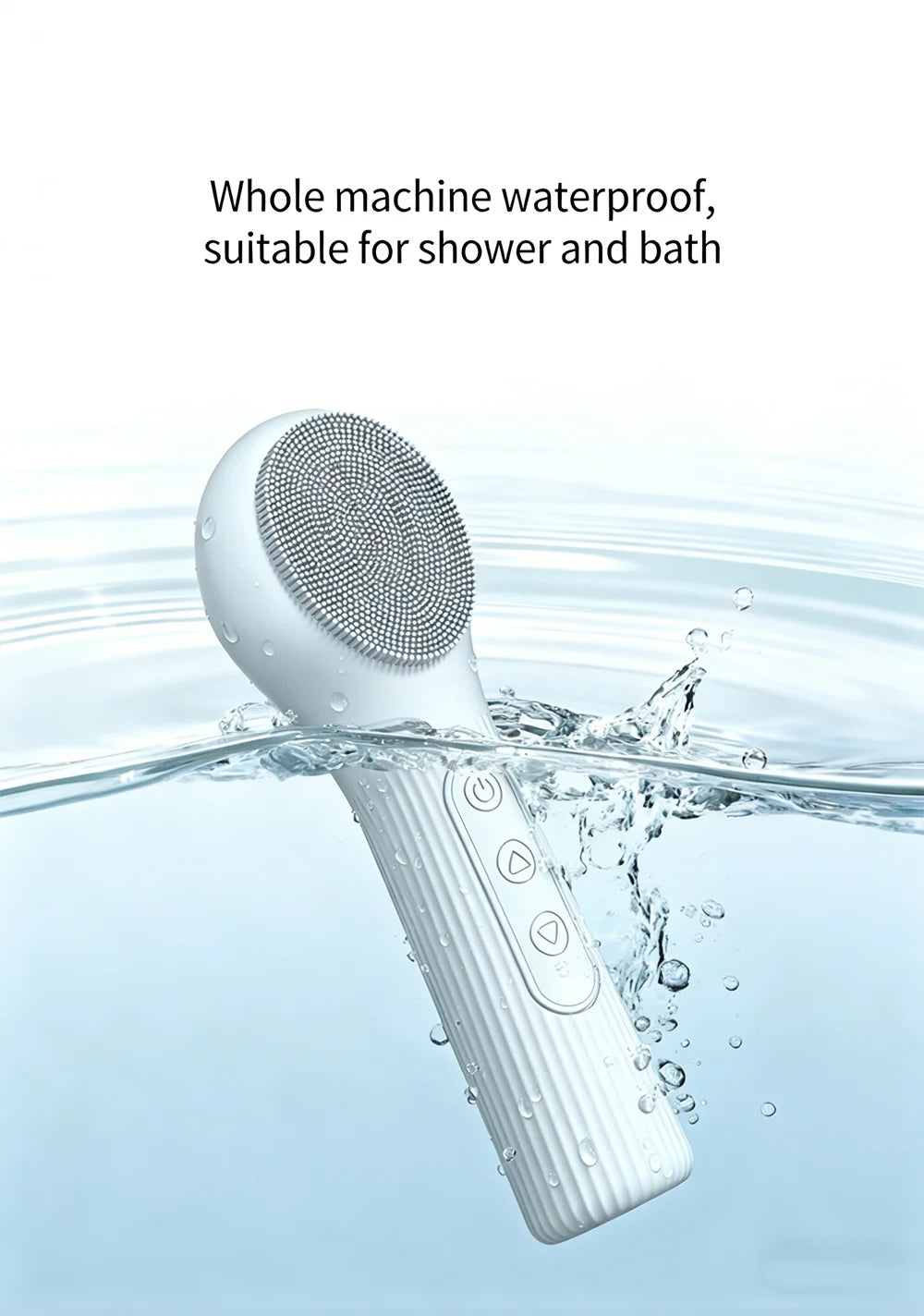 Double-Sided Eletrical Facial Cleansing Men Women Facial Cleansing Brush Heating Silicone Face Wash Brush Manual Clean Skin Care