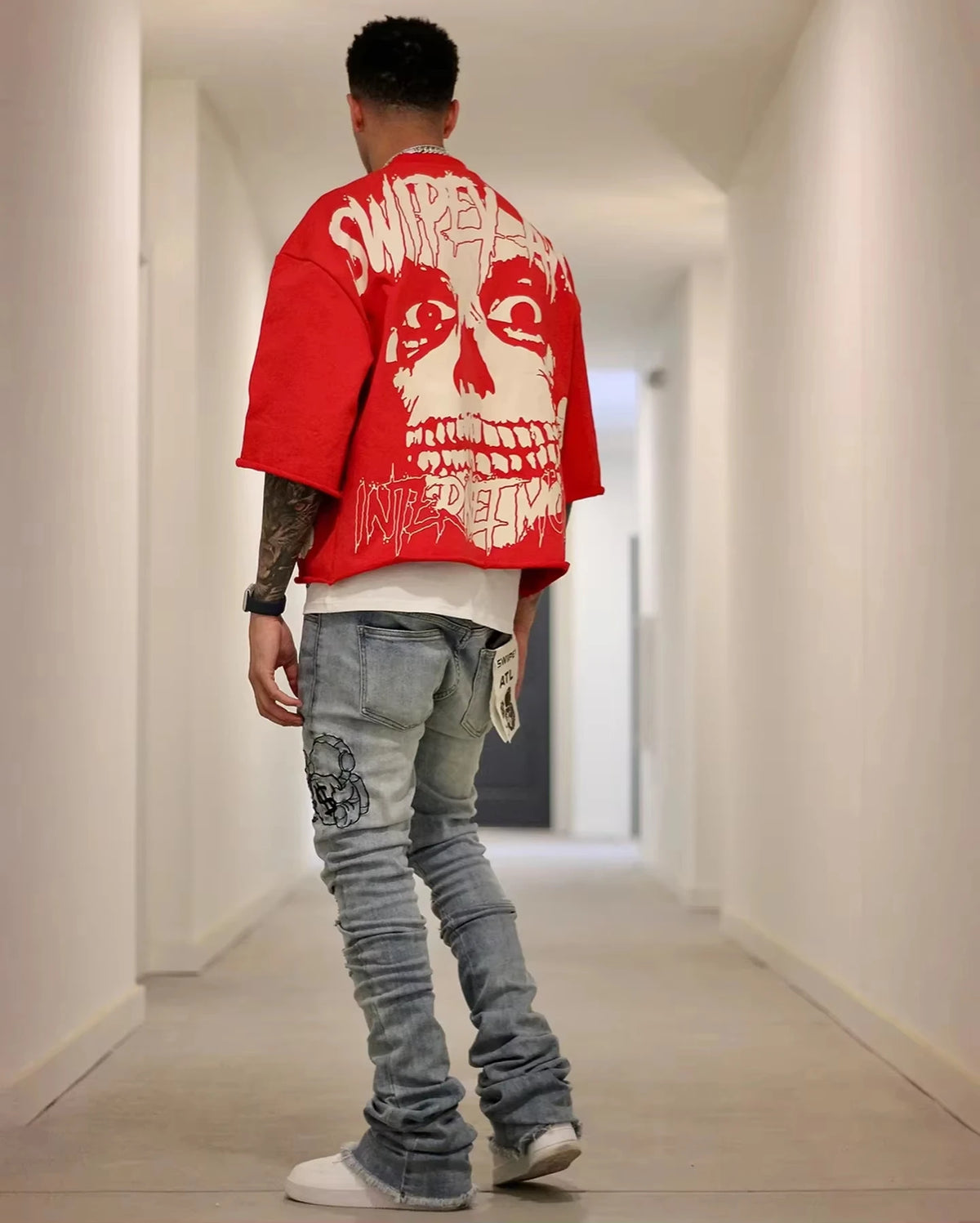 25 Summer Y2K Retro Gothic Skull Graphic Print T-Shirt Men's