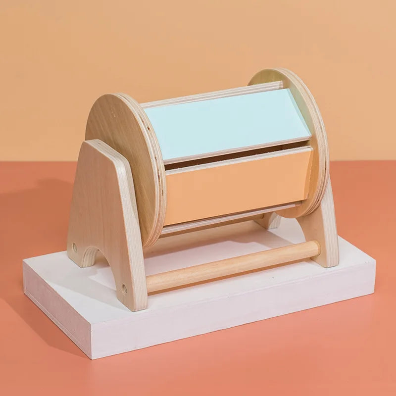 Montessori Macaroon Color Spinning Drum Match Coin Box Permanent