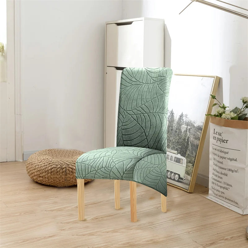 1PC Jacquard Chair Cover Stretch XL Size Long Back Chair Covers Seat Covers For Wedding Dining Room Home Kitchen Chairs