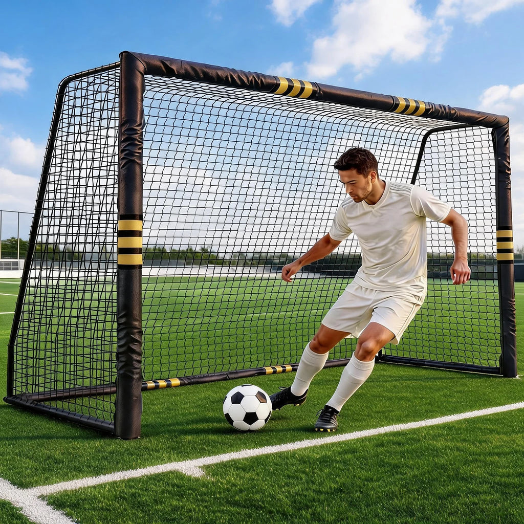 10x6.5FT Soccer Goal For Backyard Heavy Duty Galvanized Steel