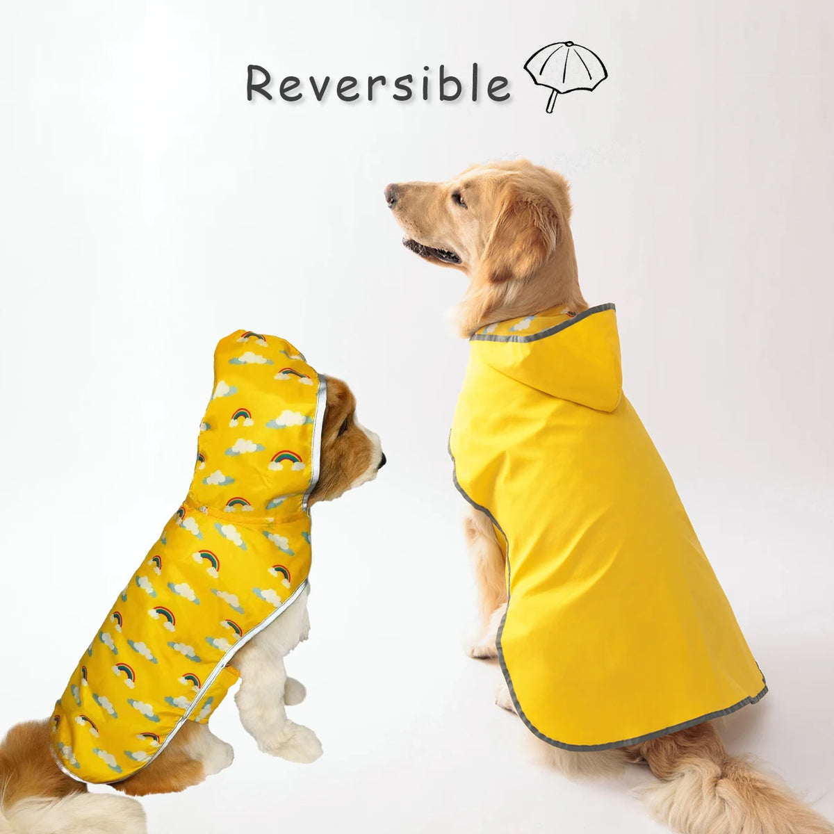 Keep Your Pup Dry &amp; Stylish: Double-layer Yellow Raincoat