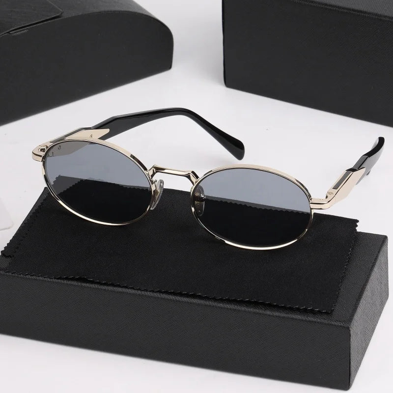New Trend Oval Acetate Sunglasses For Women Fashion Brand Designer Ladies Party  Eyeglasses  Girls Frame Polarized Sun Glasses