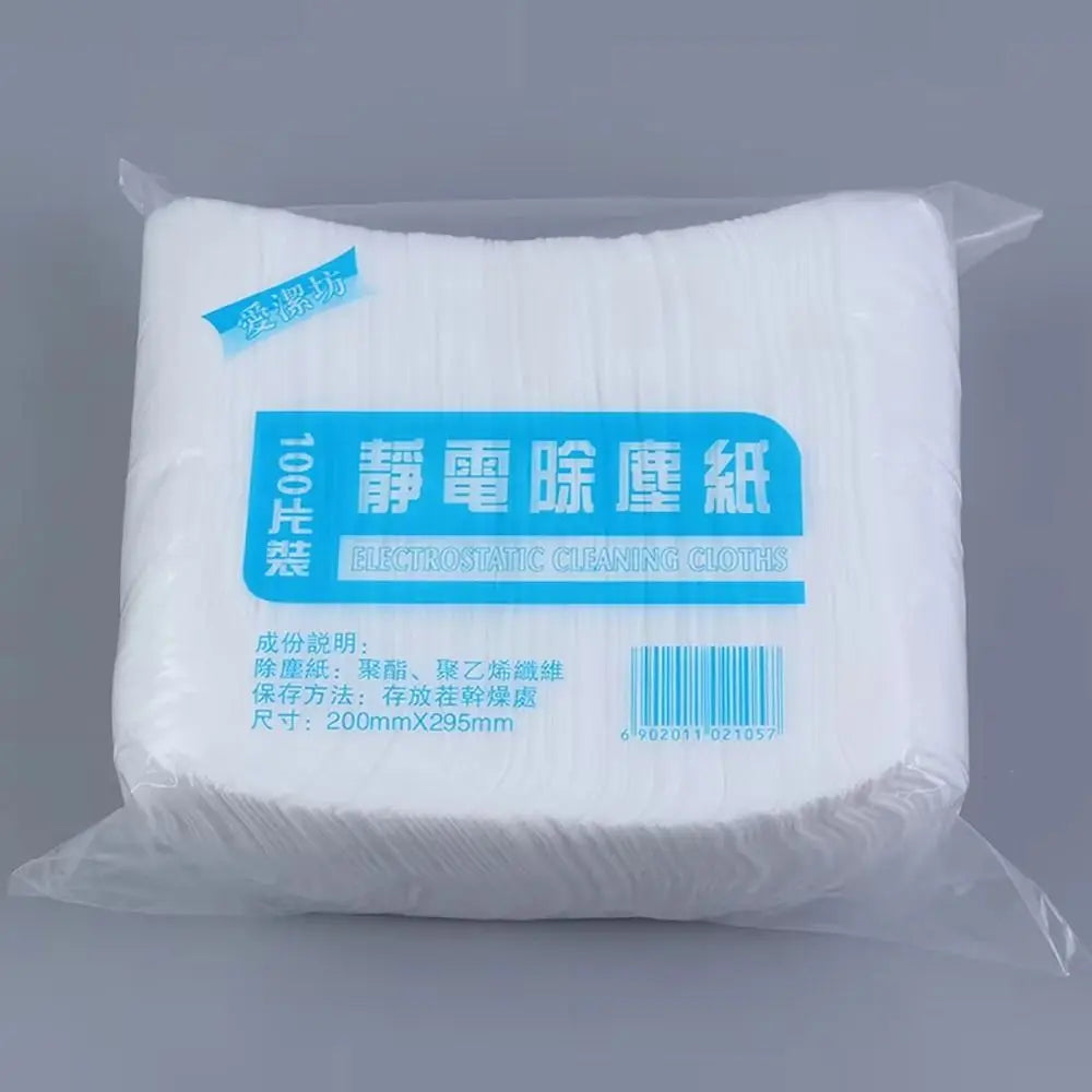 100Pcs 30x20cm Disposable Electrostatic Dust Removal Mop Paper Home Cleaning Wipes Tiles Cleaning Cloth Accessories