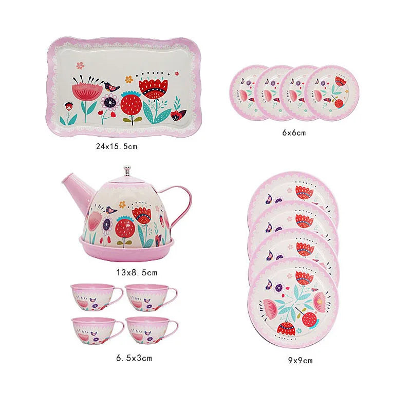 Simulation Tea Set Teapot Kitchen Afternoon Tea Pretend Play Toy Children's Play House Tableware Educational Toys For Girls Kids