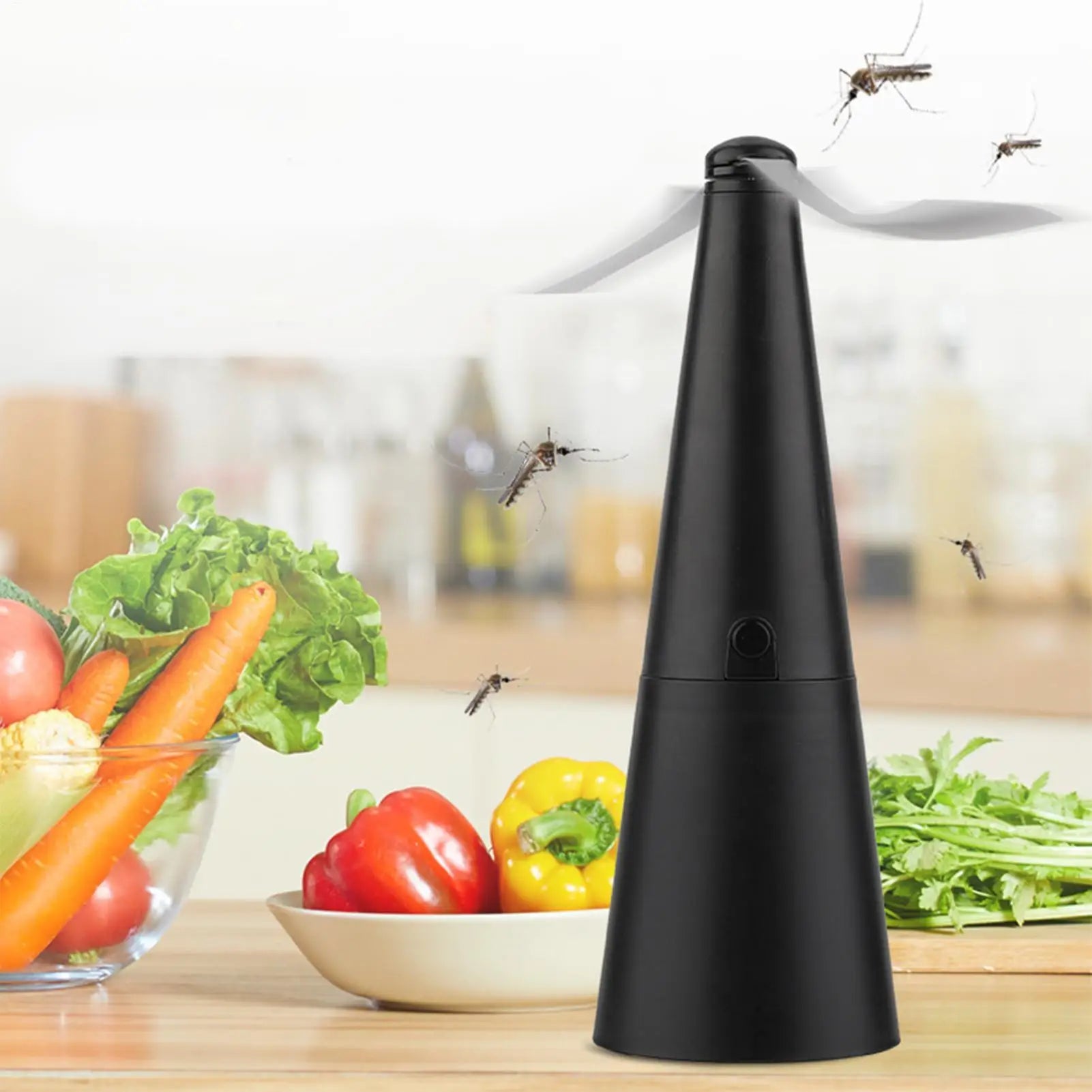 Automatic Mosquito Repellent Fan Fly Swatter Fan Portable Rechargeable Table Fly Fans Outdoor Kitchen Fly Repellent Fan