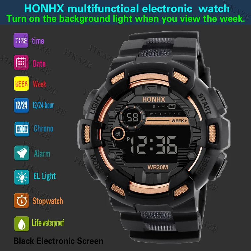 Military Men Watch Men's Digital Watches Sports Electronic Wristwatch