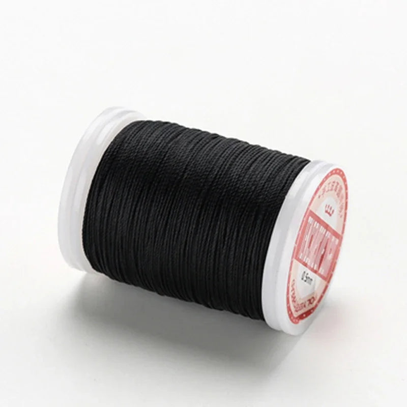 hilo elástico costura Waxed Thread Accessories Leather Craft Sewing Thread Round Waxed Thread Polyester Cord Wax Coated Strings