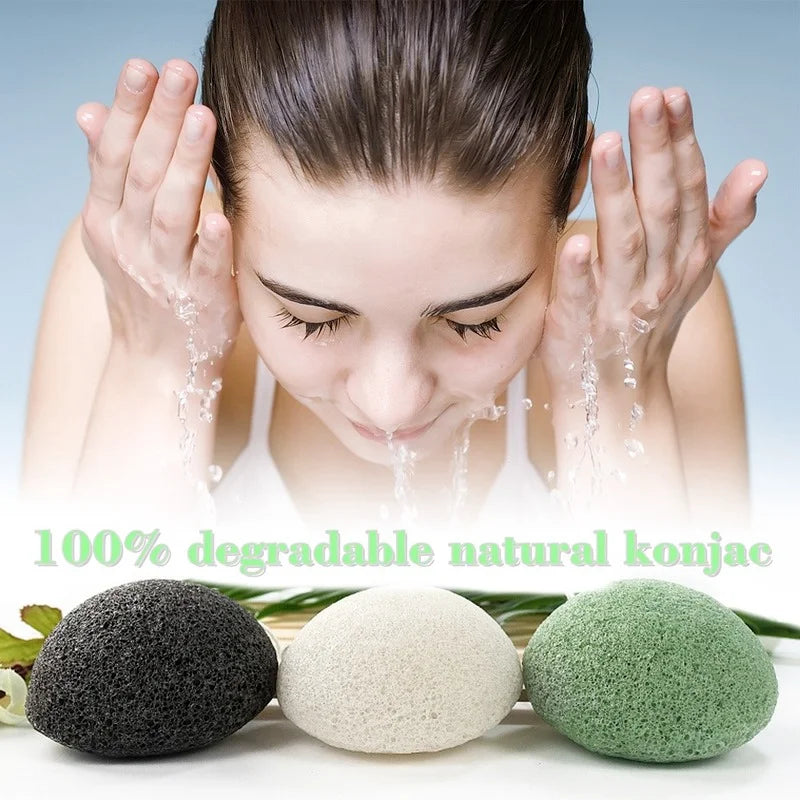 1PCS Natural Konjac Sponge - Gentle Exfoliating & Cleansing Face Wash Tool for Sensitive Skin Care