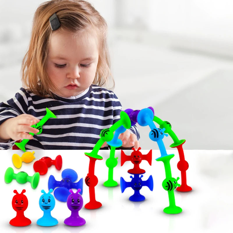 Bees Suction Cup Toys With Dinosaur Eggshell Storage