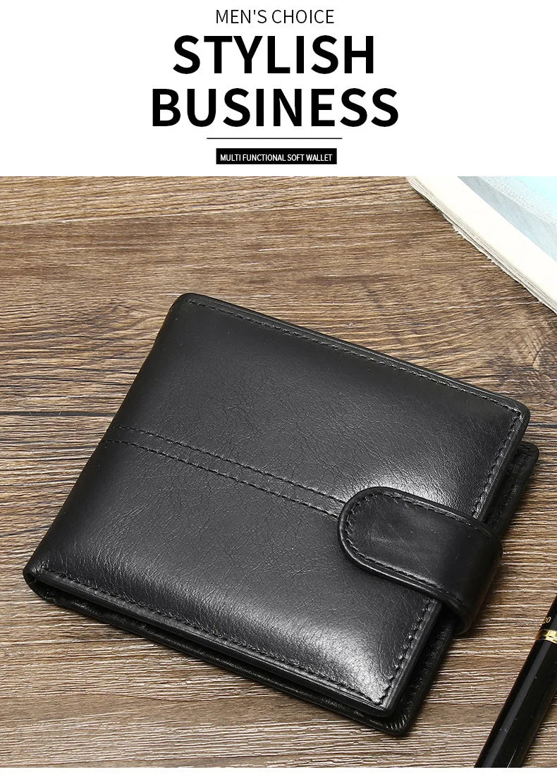 Rfid Leather Mens Wallet with Coin Pocket Designer Dollar Mens Leather Wallet with Rfid