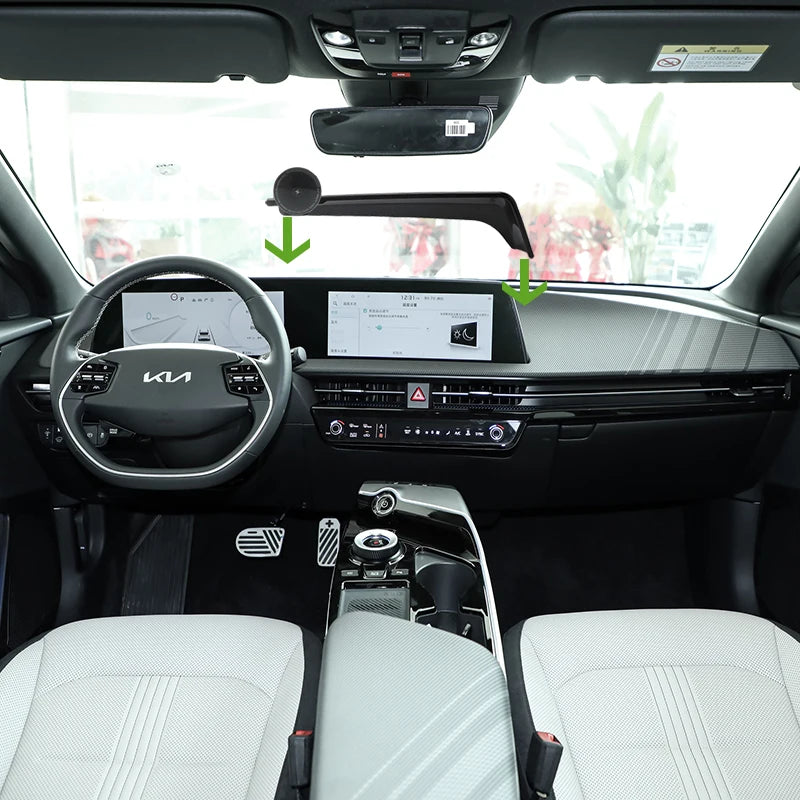 For Kia EV6 2022 2023 12.3 Inch Screen 15W Wireless Charger Phone Holder Mount Cover Auto Base Trim Car Accessories