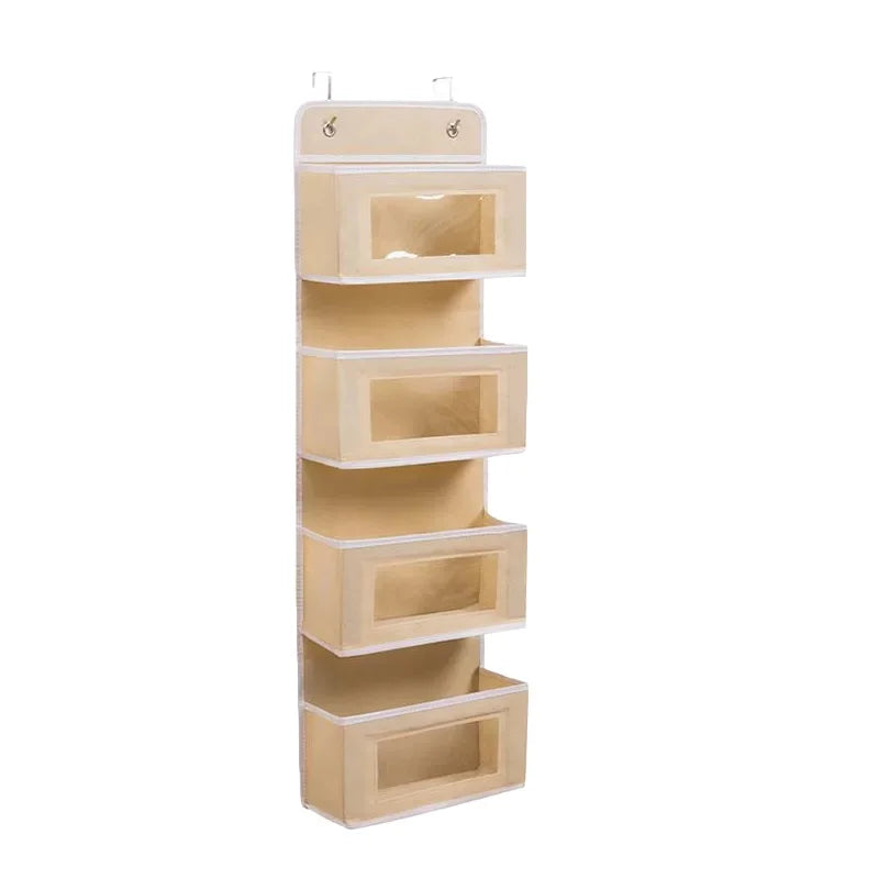  1pc Hanging Bag Storage Organizer Over Door Anti-Tilt Toy Storage Space Saving for Bedroom Bathroom Closet Home Organization