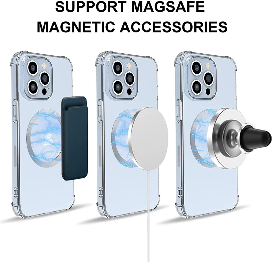 For Magnetic Plate Ring For Magsafe Wireless Charger   Plastic Sheet Sticker Magnet Car Phone Holder For Phone 14 13 12 Xiaomi