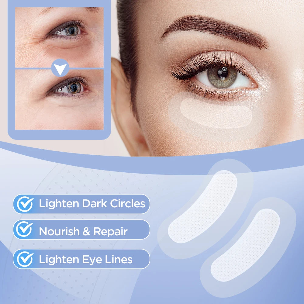 Hyaluronic Acids Microneedle Eye Patch Korean Skin Care for Moisturizing Anti-Wrinkle Aging Smooth Puffy Eye Bags Eye Mask