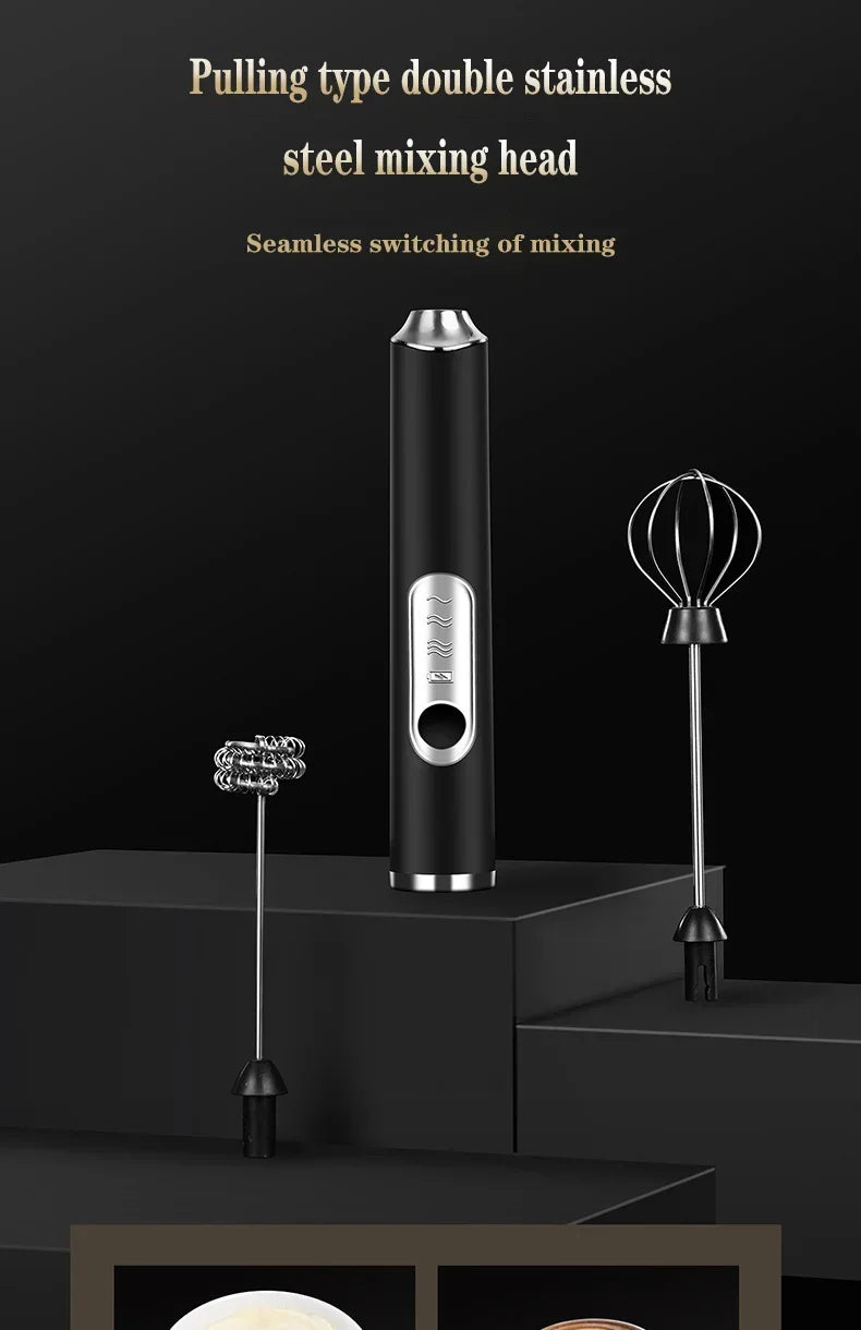 Cordless Home Kitchen Gadgets Electric Kitchens Accessories Milk Mixer Frother Mini Coffee Egg Beater Beating Tools Dining Bar