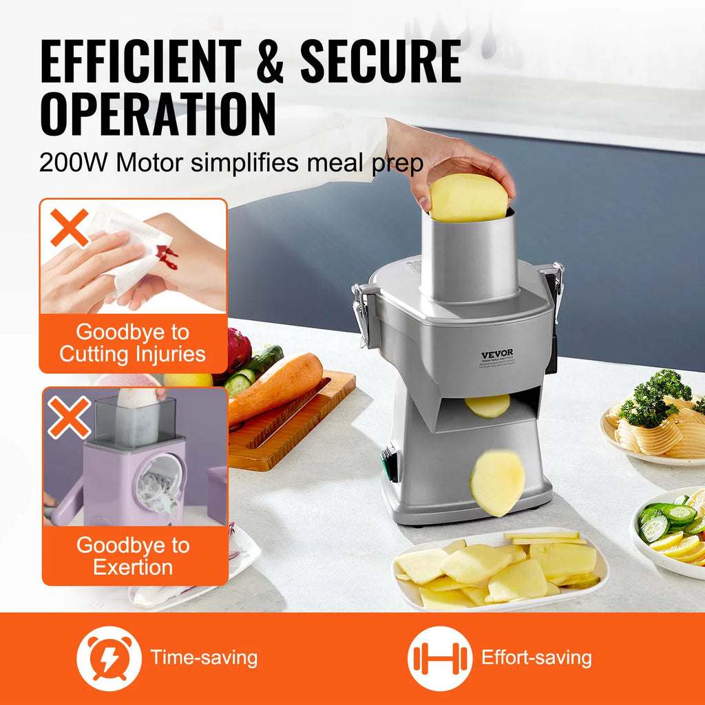 SucceBuy Electric Vegetable Slicer 4 in 1 Multifunctional Food