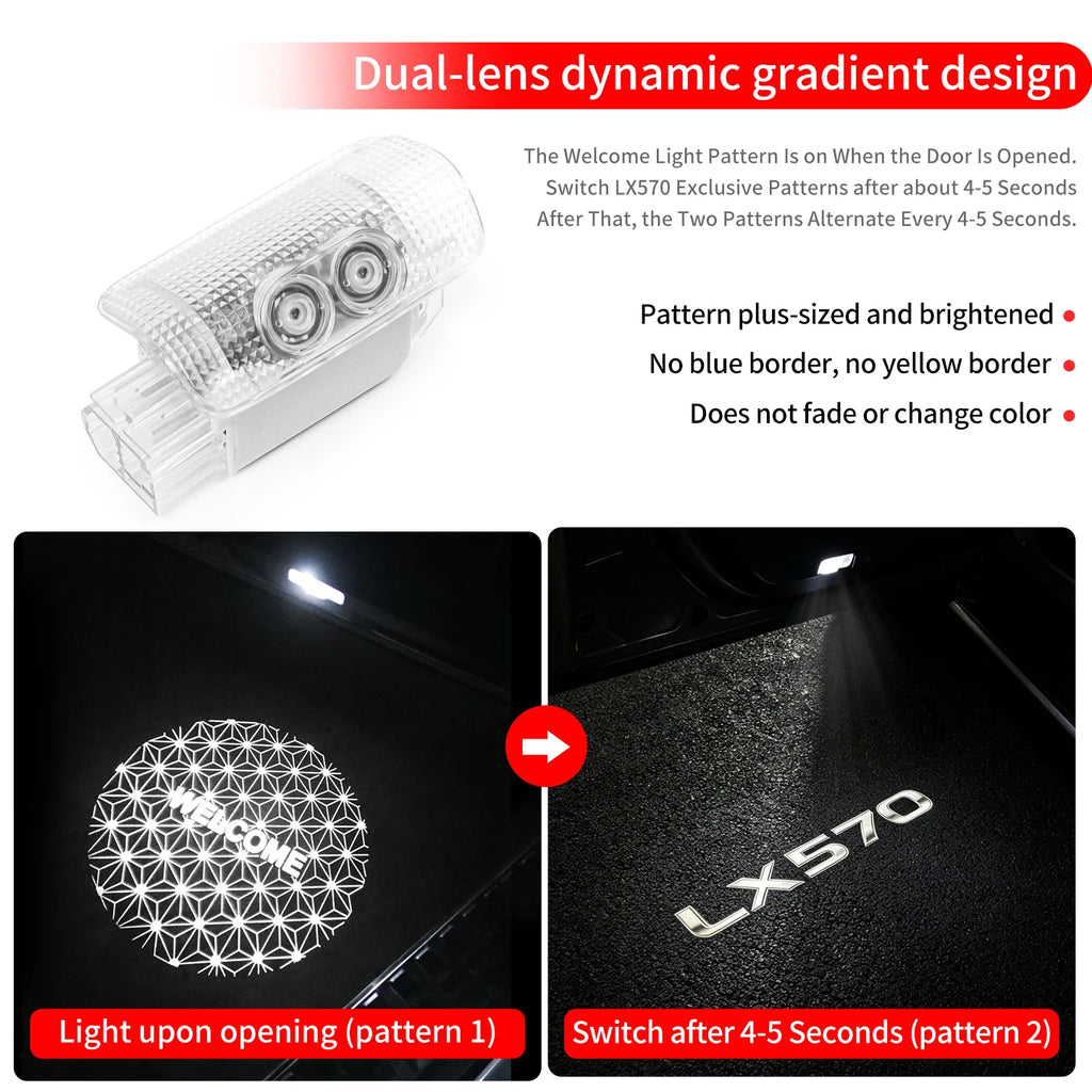 For Lexus LX570 2008- 2009 Car Door Welcome Light