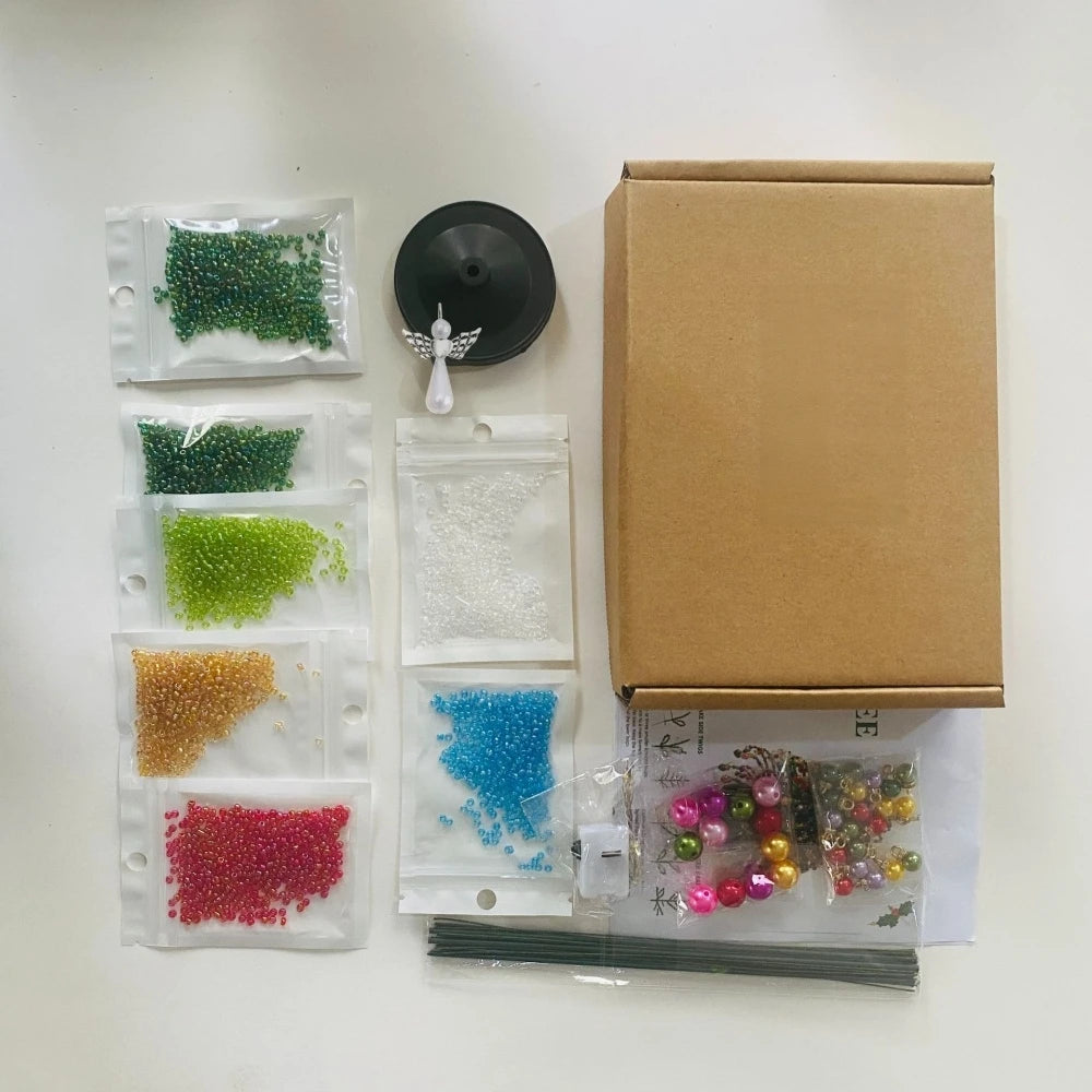 5‑Style DIY Beaded Light‑Up Tree Set