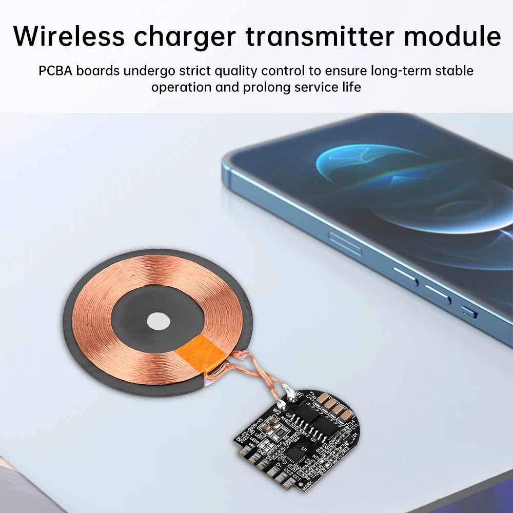 15W High Power Wireless Charger Module Wireless Charger Transmitter Module PCBA Board Coil Support Magnetic Pop-up Window
